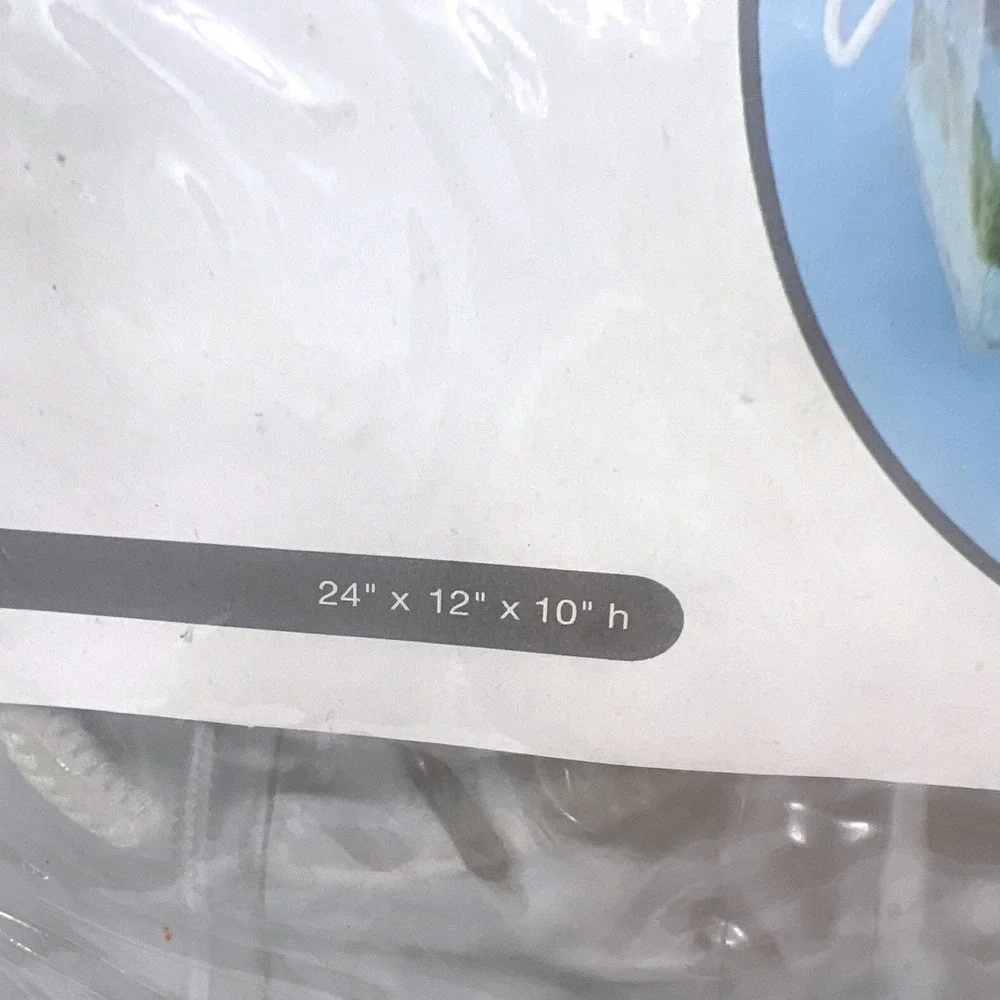 Lot Of 3 The Container Store Clear large Chest Storage Bags 24x12x10 NOS Sealed